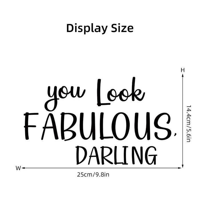 Charming English Text Mirror Sticker For Bathroom Or Bedroom Decor