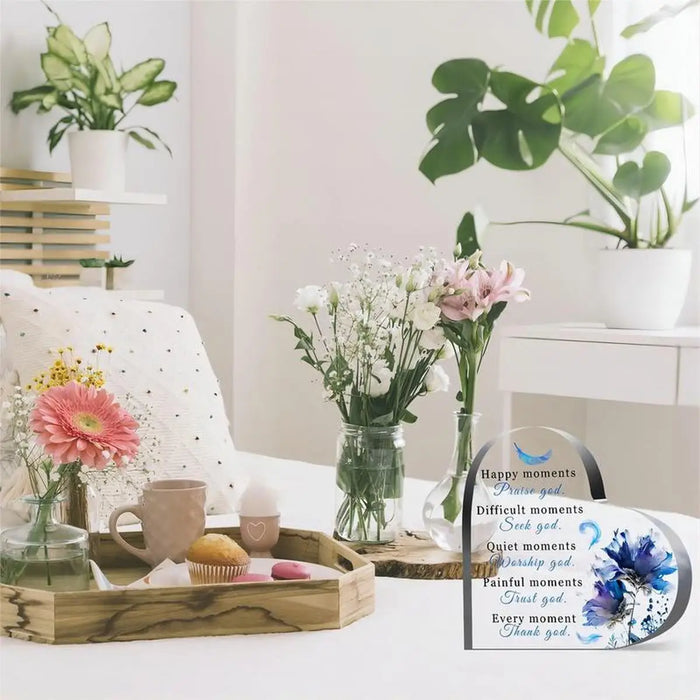 Christian Scripture Acrylic Desktop Decoration Inspirational Gift For Women