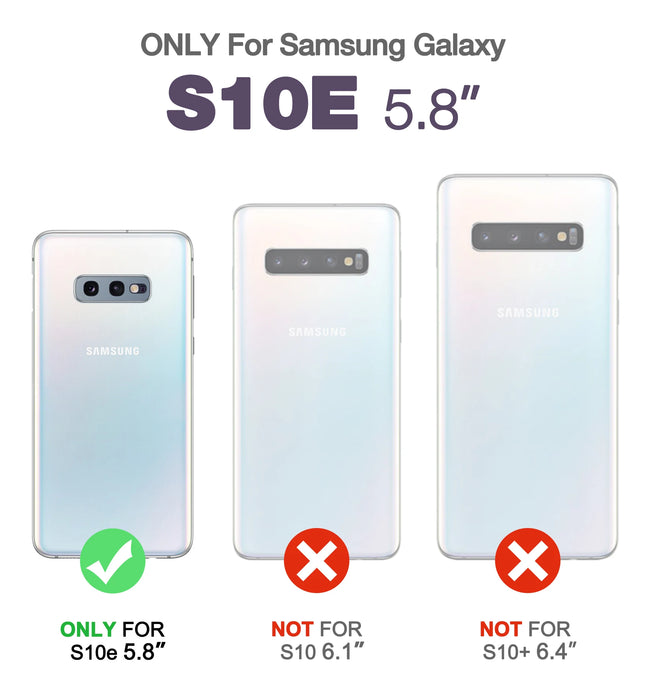 For Samsung Galaxy S10E Clear Rugged Full Body Protective Shockproof Hard Defender Dual Layer Heavy Duty Bumper Case