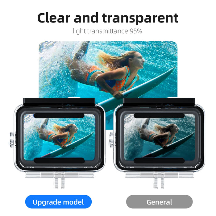 Waterproof Case For Gopro Hero 12 / 11 / 10 / 9 45M Diving Housing Cover With Tempered Glass Lens