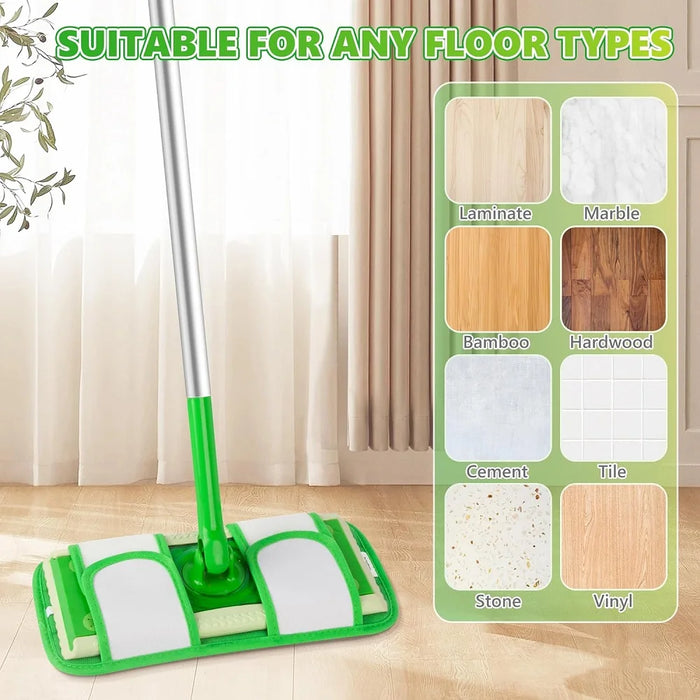 4 Pack Mop Pads Refills Compatible With Swiffer Sweeper Mop Wet Pads Refill Dry Pads Refills Reusable Mop Refill Pads