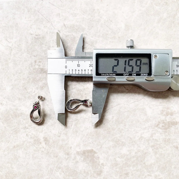 925 Sterling Silver Snake Hinged Hoop Earrings Romantic Gift & Seductive Jewelry For Women