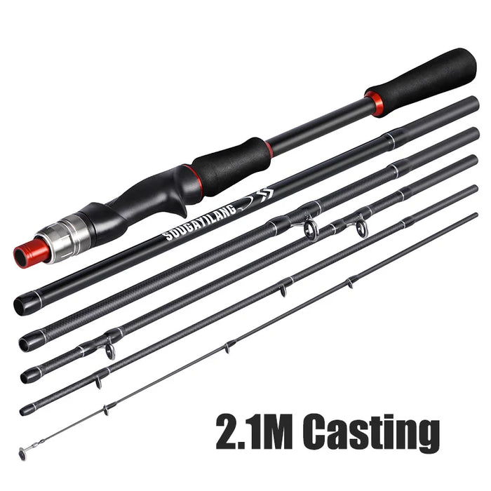 Carbon Fiber Lure Fishing Rod 1.8M / 2.1M 10 30G Bait Weight
