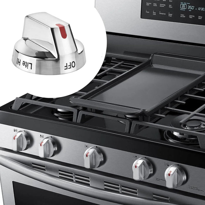 6 Pieces Dg64-00473A Burner Control Dial Knob Range Oven Knob Compatible With Samsung Nx58F5700Ws Nx58H5600Ss Nx58H5650Wsnx58J7750Ss