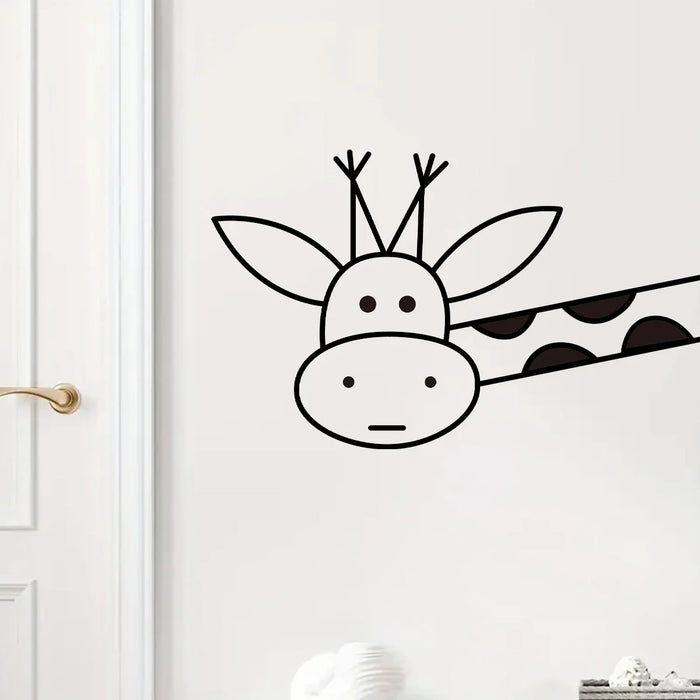 Adorable Giraffe Wall Sticker For Kids Room Decor
