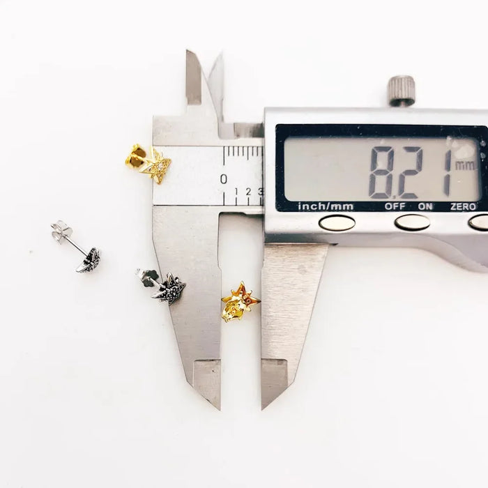 925 Sterling Silver Star Stud Earrings For Women