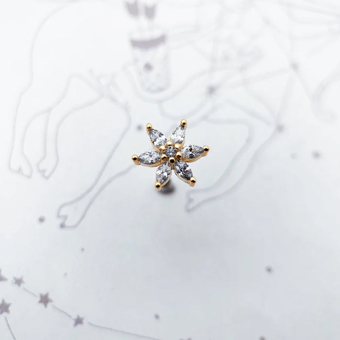 925 Sterling Silver Flower Stud Earrings For Women