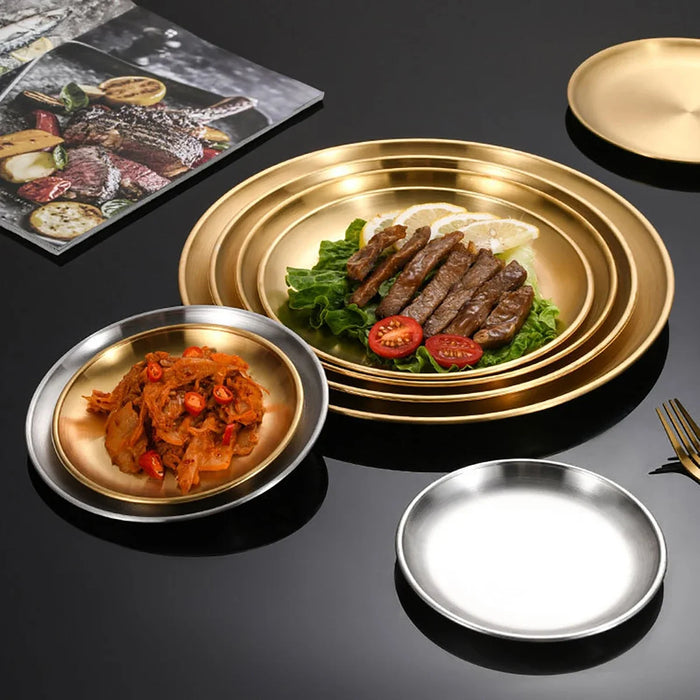 8 Piece Korean Style Stainless Steel Dining Set