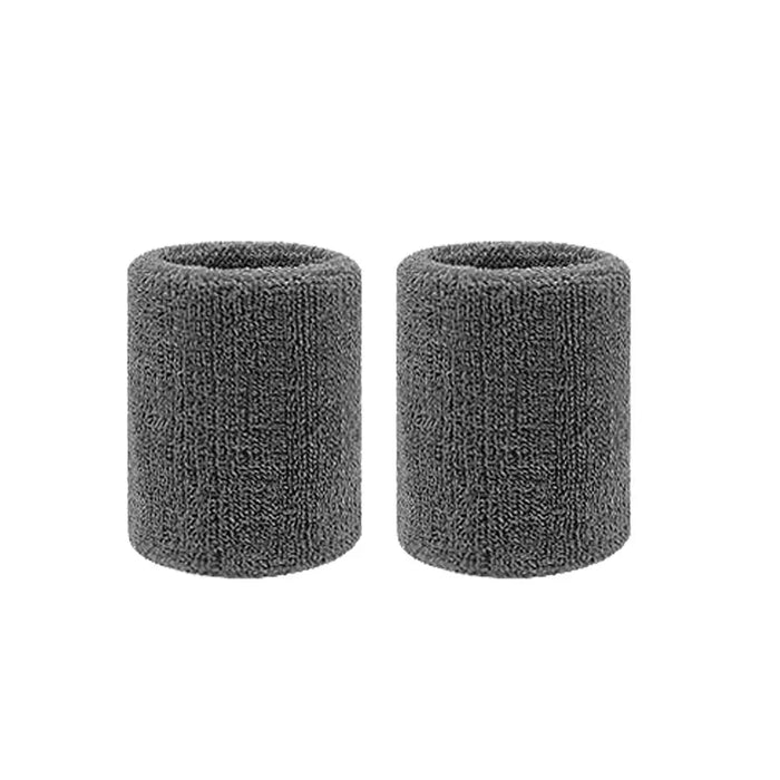 Pair of Sport Wristbands Cotton Sweatband For Tennis Basketball Running Gym