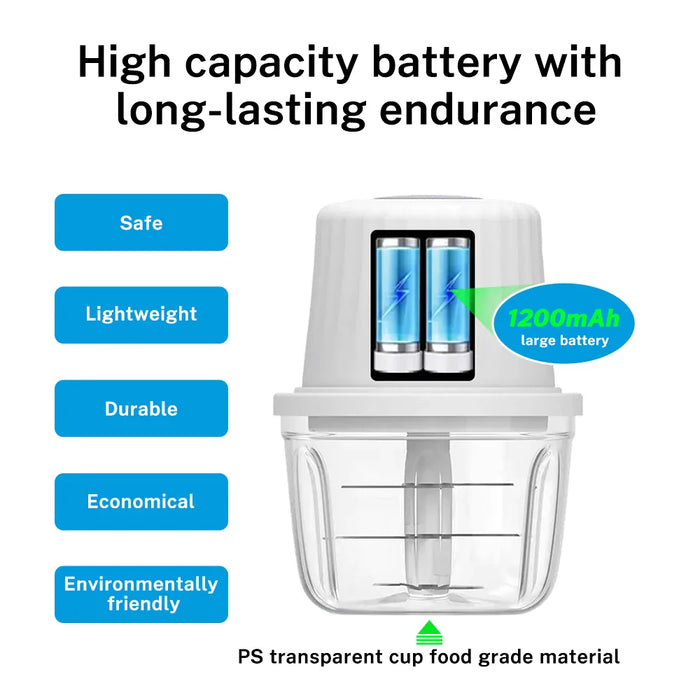 250Ml / 400Ml Wireless Electric Garlic Crusher & Chopper