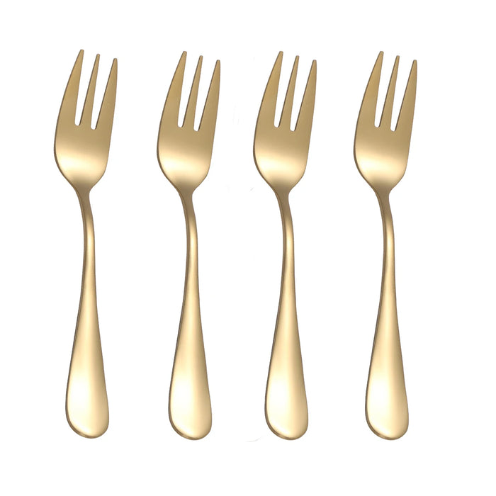 4 Piece Fruit & Dessert Fork Set For Delicate Cakes