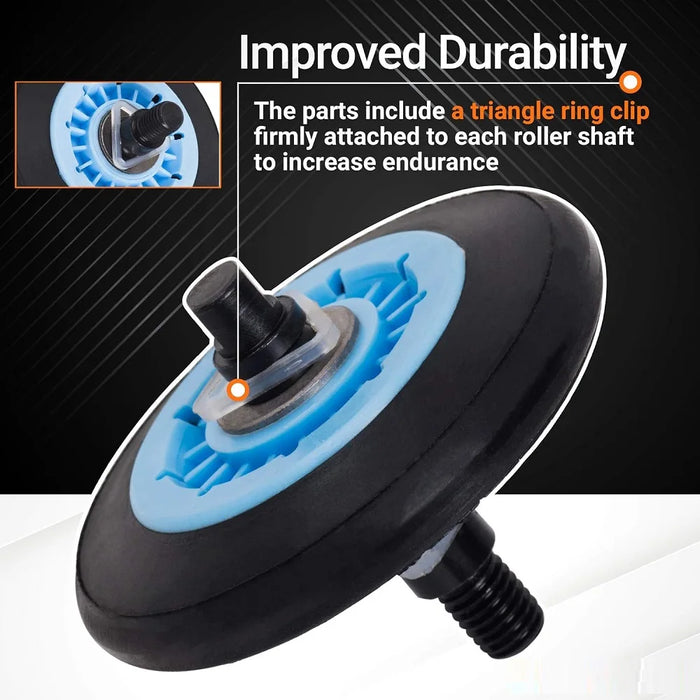 Dc97-16782A Dryer Drum Roller Assembly For Samsung Dryers Dc97-07523A Dc97-07523B Ps4221885 Ap5325135