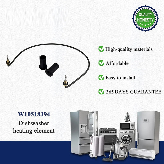 W10518394 Ap5690151 Dishwasher Heating Element Compatible With Kenmore Whirlpool Kitchen-Aid Dishwasher Ps8260087 W10518394Vp