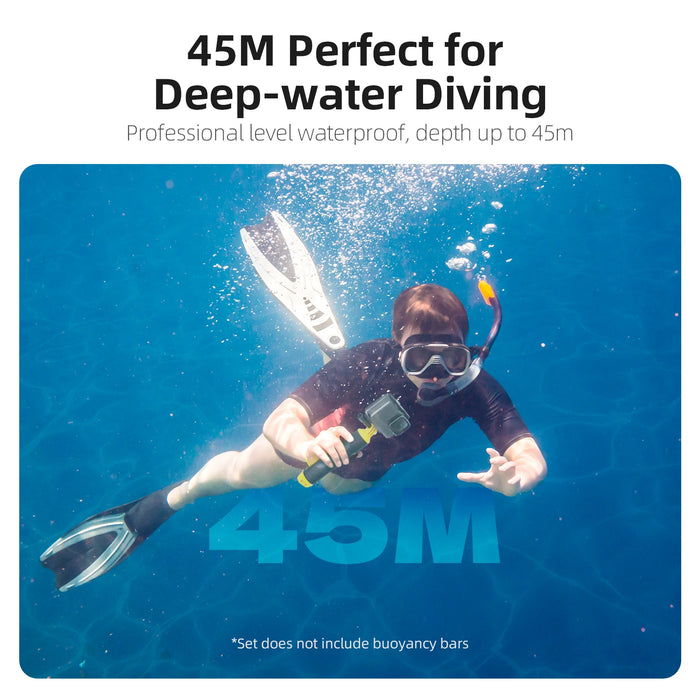 Waterproof Case For Gopro Hero 12 / 11 / 10 / 9 45M Diving Housing Cover With Tempered Glass Lens