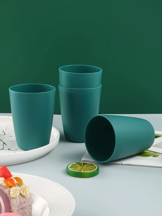2 / 4 / 6 Piece Reusable Dark Green Plastic Cups