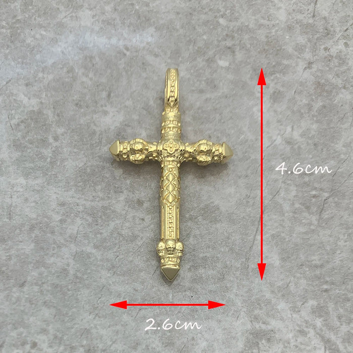 925 Sterling Silver Vintage Skull Cross Pendant Unisex Gift
