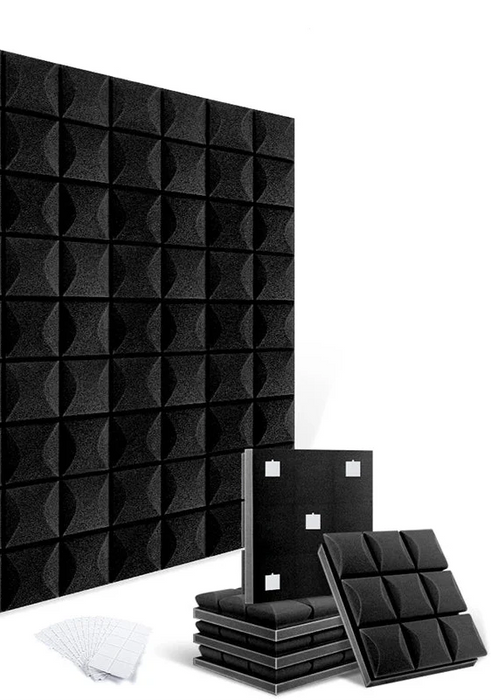 12 Pack High Density Acoust Insulation Studio Foam Panel