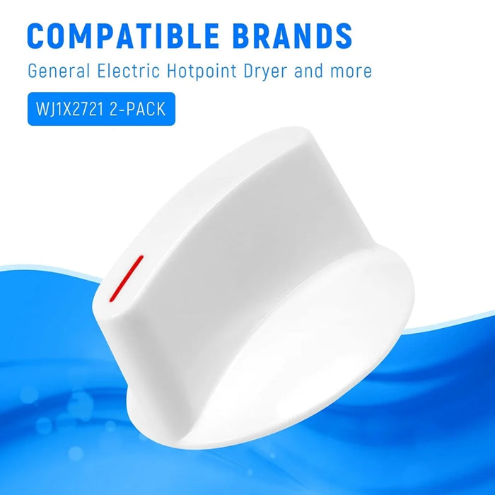 2 Pack Wh1X2721 Dryer Knob Compatible With Hotpoint Ge Dryer Machine Parts Ap2044893 123C7931 Ea271094 Ps271094