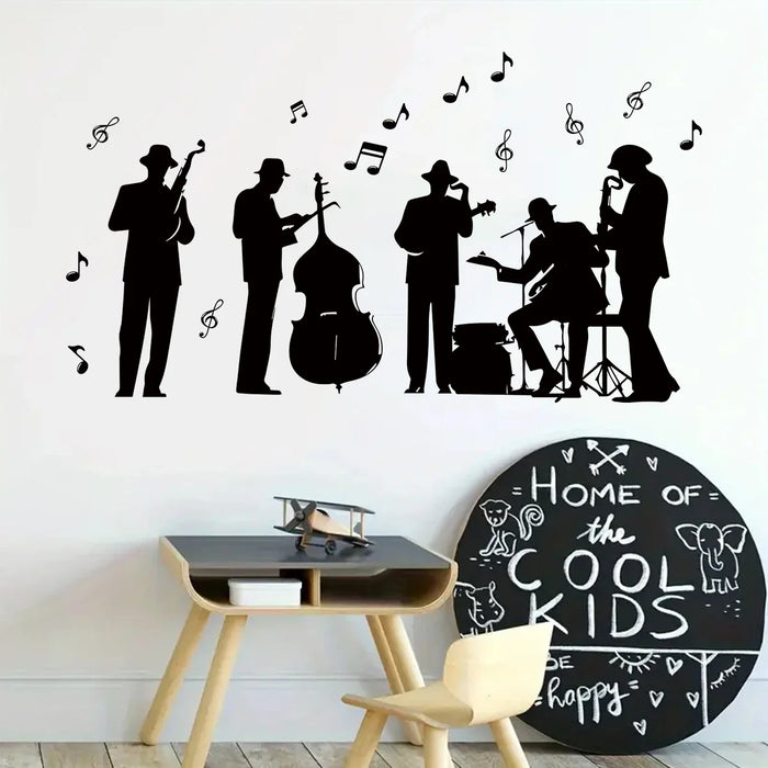 Musical Band Silhouette Wall Stickers For Kids Room Decor