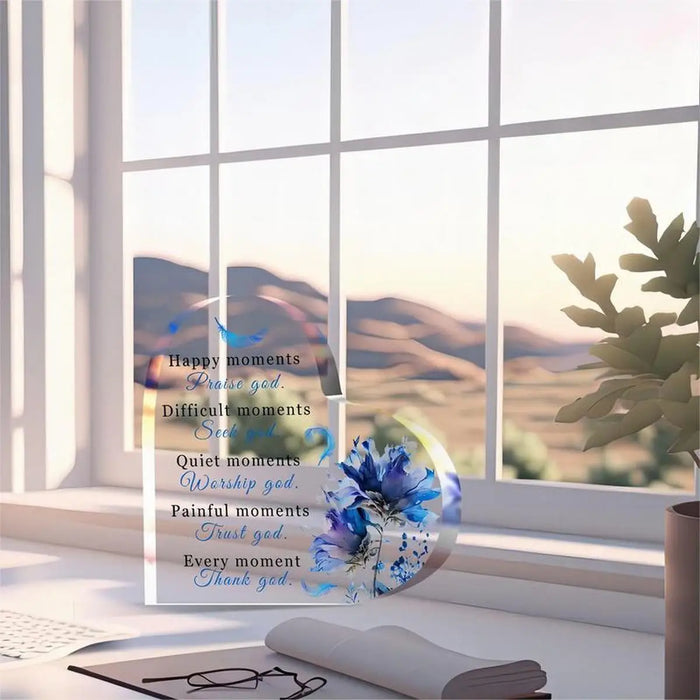 Christian Scripture Acrylic Desktop Decoration Inspirational Gift For Women