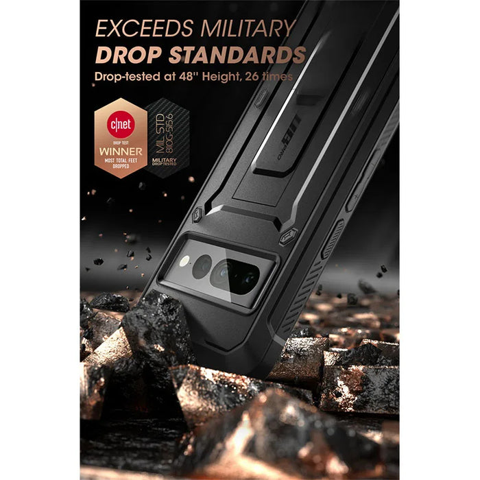 For Google Pixel 8 2023 Ub Pro Full-Body Rugged Holster & Kickstand Case With Built-In Screen Protector