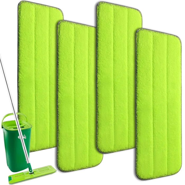 4 Pack Microfiber Mop Pads Compatible With Libman Rinse 'N Wring Mop And Bucket System 13" X 5" Replacement Mop Heads