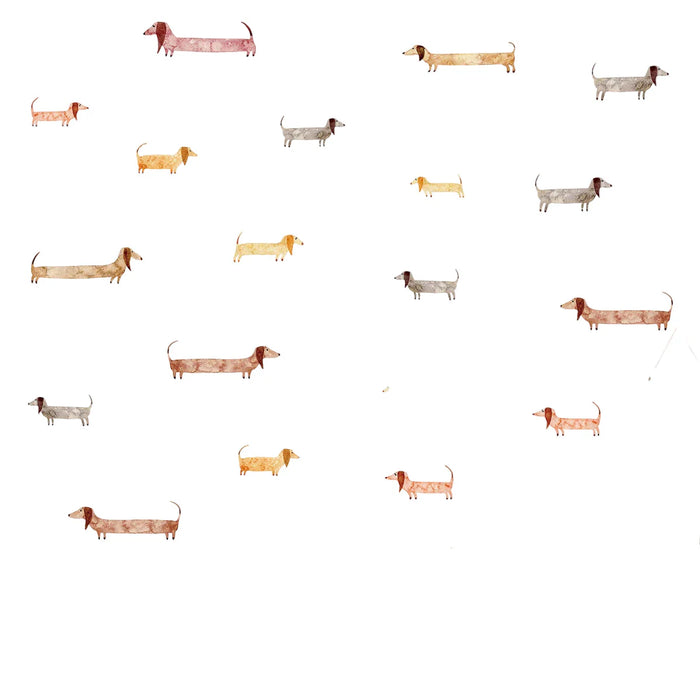 3 Piece Sausage Dog Wall Stickers For Kids Room Decor