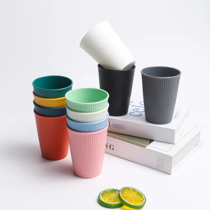 11 Piece Reusable Plastic Cup Set For Family Camping & Picnic