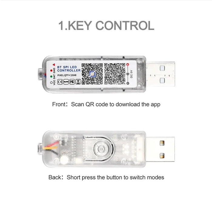 Music Control Rgb Car Interior Foot Lights Usb Led Kit