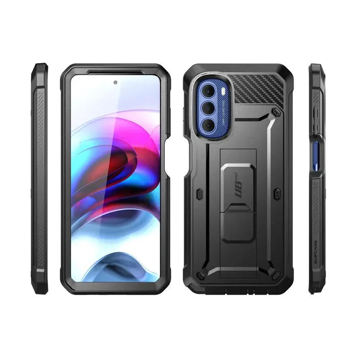 For Moto G Stylus 5G 6.8 Inch 2022 Ub Pro Full-Body Rugged Belt Clip Kickstand Case With Built-In Screen Protector