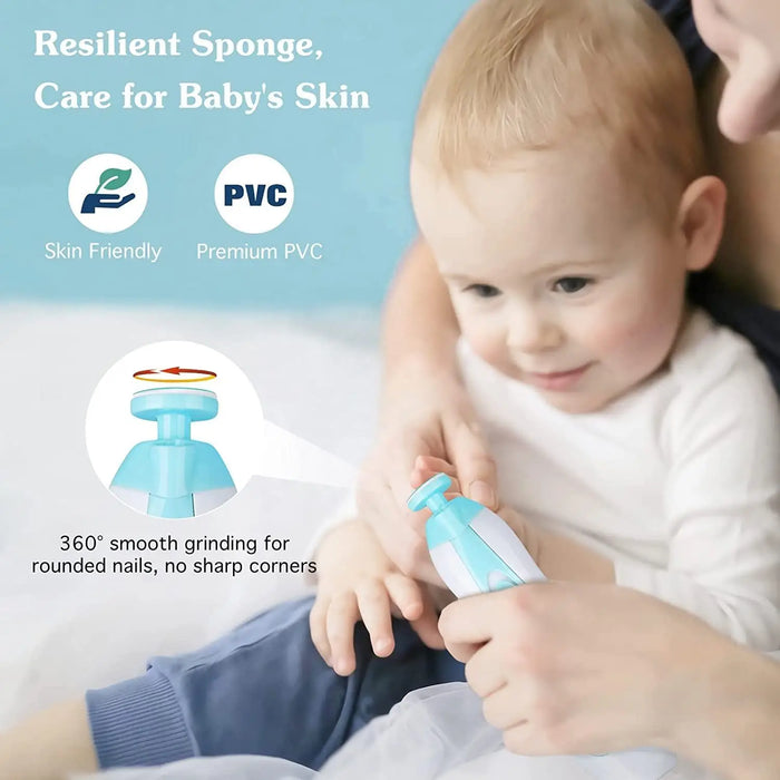 Electric Baby Nail Clipper With Led Light And 4 Speed Adjustment