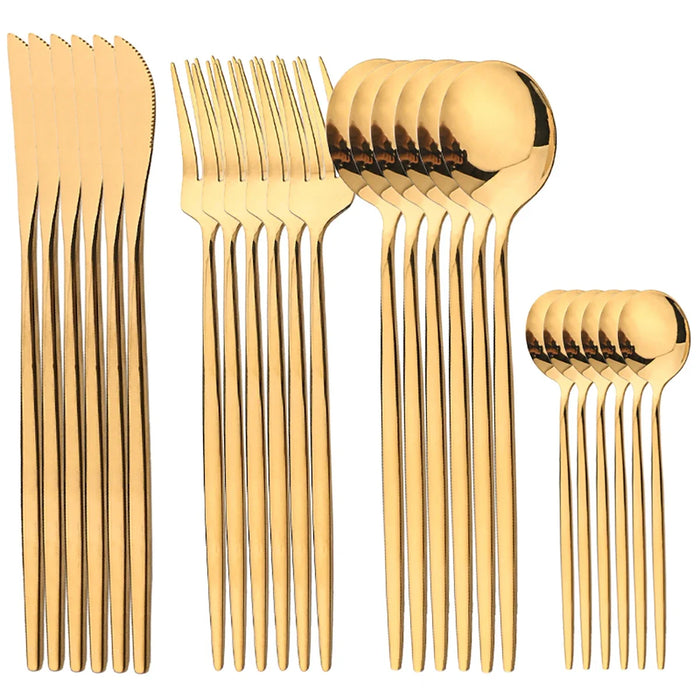 24 Piece Stainless Steel Cutlery Set For Dining And Entertaining
