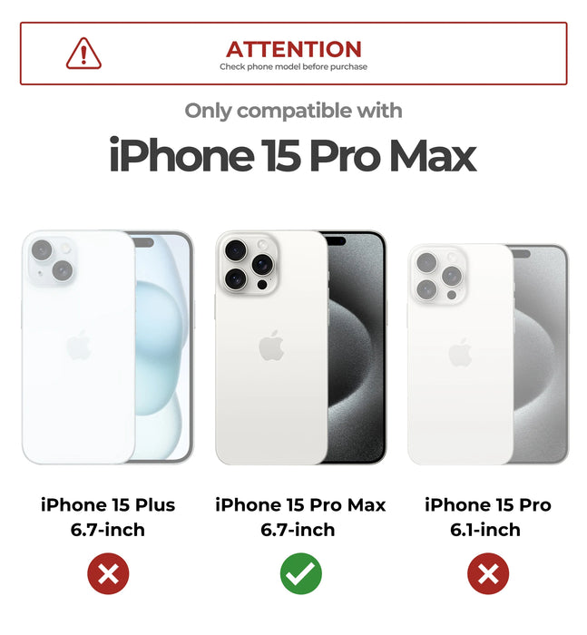 For Iphone 15 Pro Max Rugged Armor Shockproof Case With Built-In Sliding Camera Case And Built-In Screen Protector Kickstand