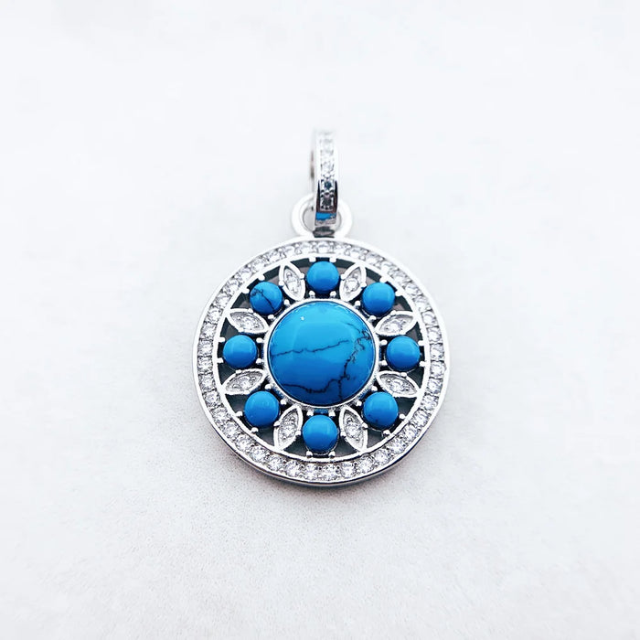 925 Sterling Silver Blue Pendant Fashion Jewelry For Women