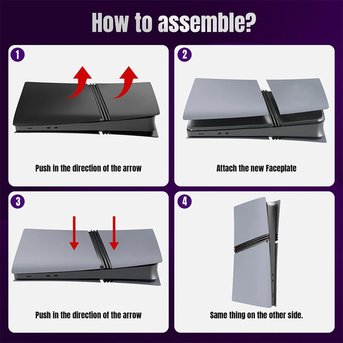 For Playstation 5 Pro Plates Console Cover Face Plate Shell Replacement Anti-Scratch Plastic Hard Shell Face Plate For Ps 5 Pro