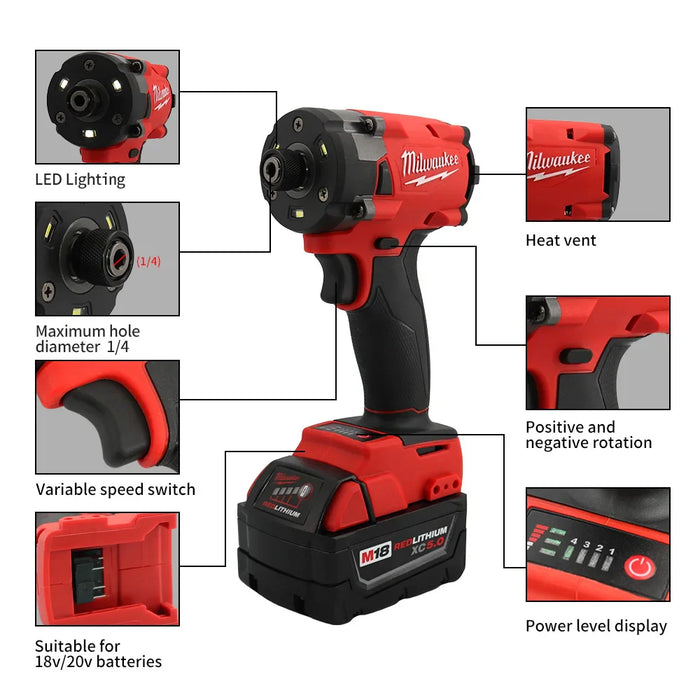 20V Multi-Fit Impact Driver Rechargeable Power Tool