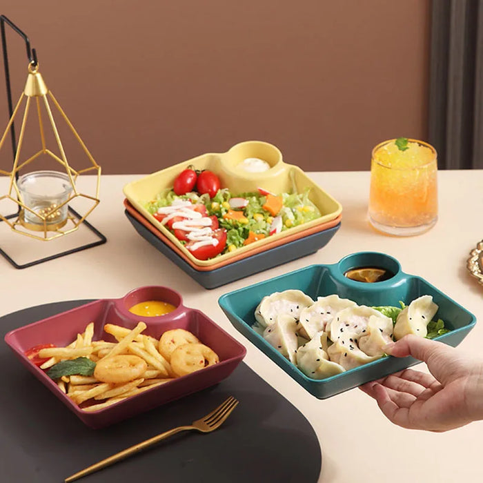 4 Piece Dumpling & Chicken Plate Set Creative Plastic Dishes