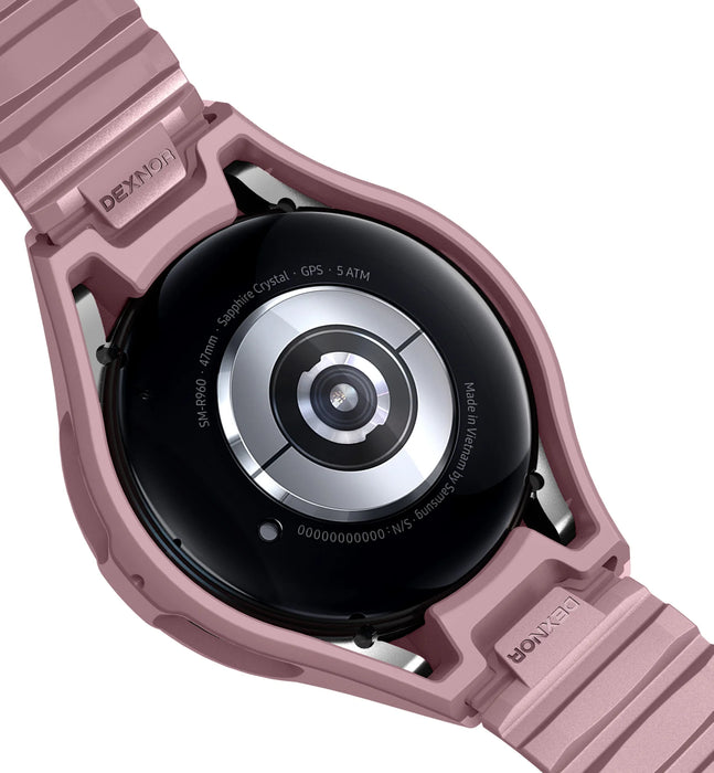 For Samsung Galaxy Watch 6 Classic 47Mm Adjustable Watch Band Rugged Grade Shockproof Uni-Body Design Case