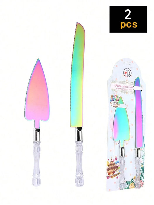 2 Piece Stainless Steel Cake & Dessert Knife Set
