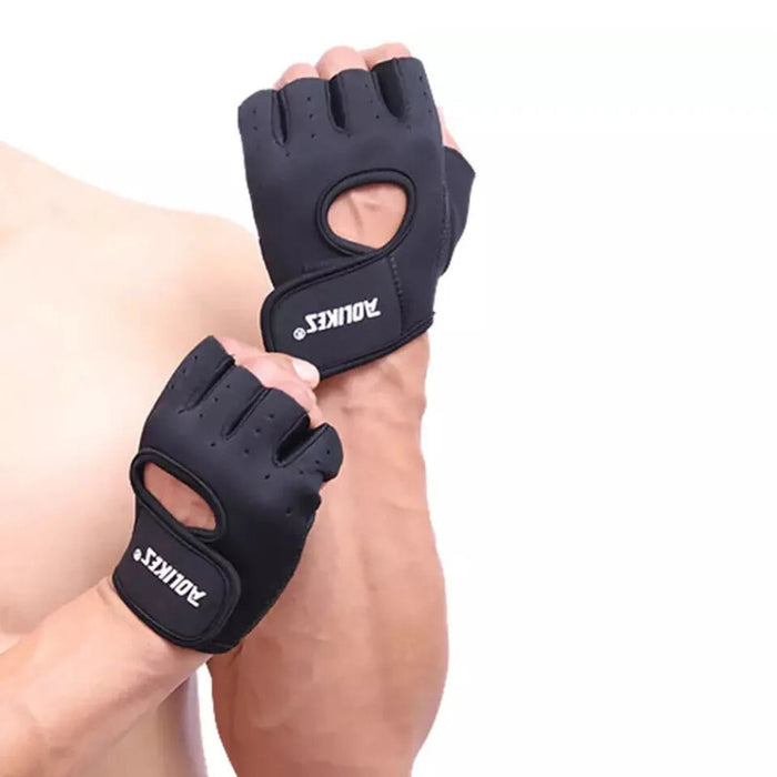 Pair of Breathable Fingerless Workout Gloves Gym & Cycling