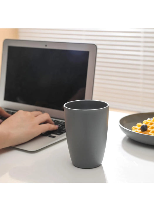 2 / 4 / 6 Piece Reusable Grey Plastic Cups Ideal For Home Kitchen Picnic Camping