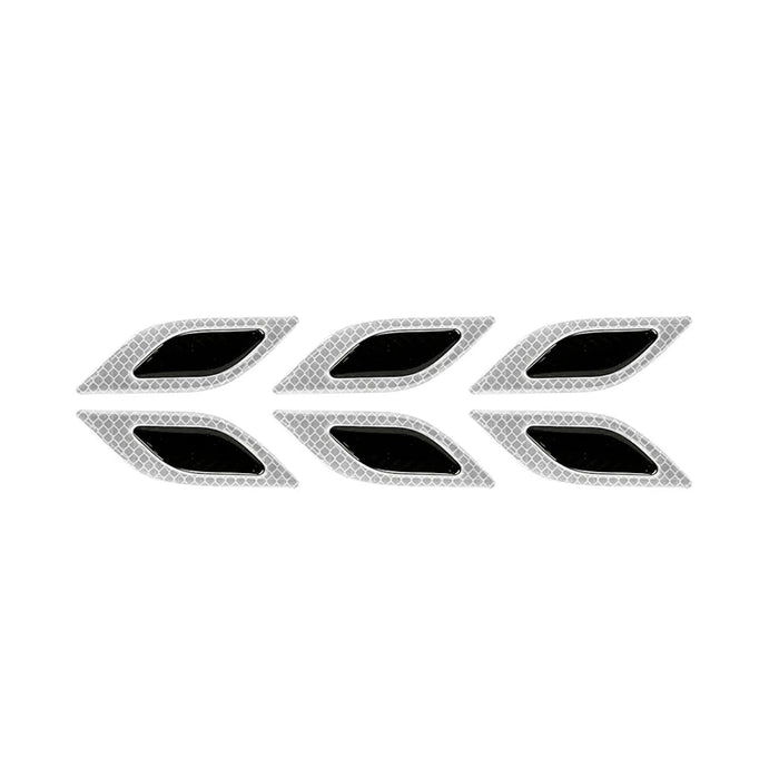 6Pcs Reflective Carbon Fiber Sticker For Car Safety