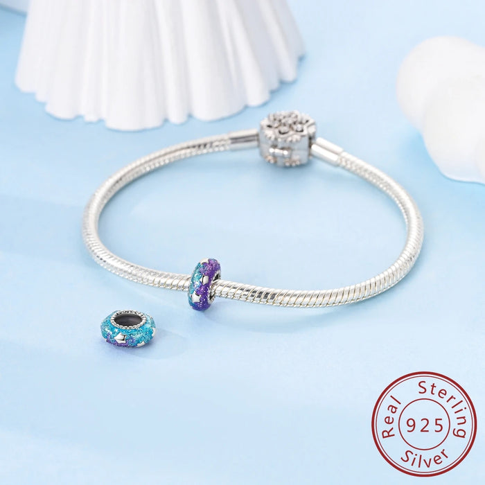 925 Sterling Silver Starry Night Clip For Bracelet & Necklace Diy