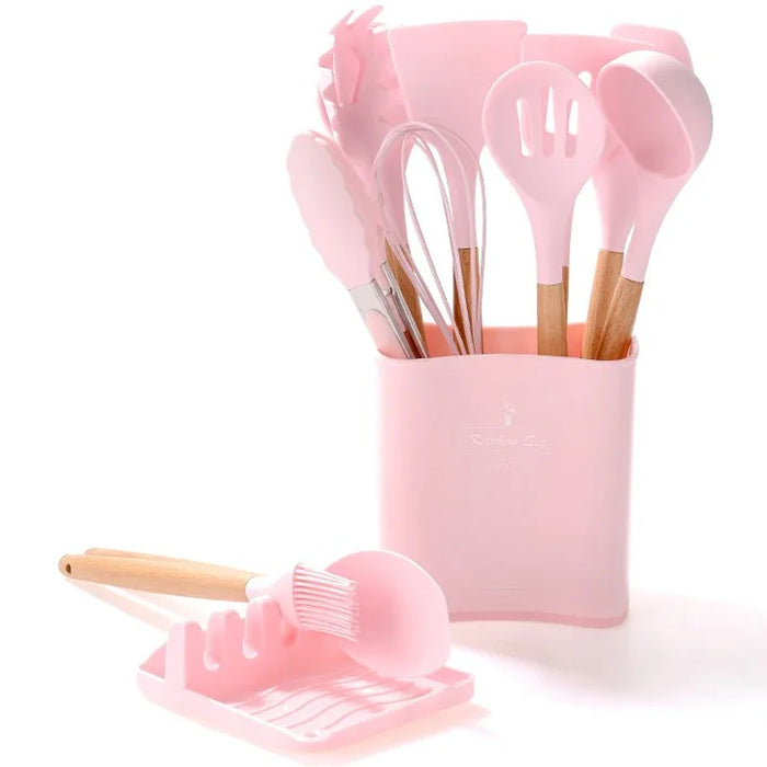 13 Piece Non Stick Silicone Kitchen Utensil Set