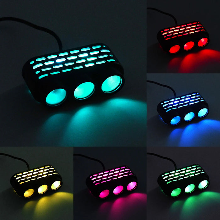 128W Car Charger Splitter 5 In 1 Pd Qc3.0 Dual Usb Socket Fast Charge 12V 24V Phone Power Adapter