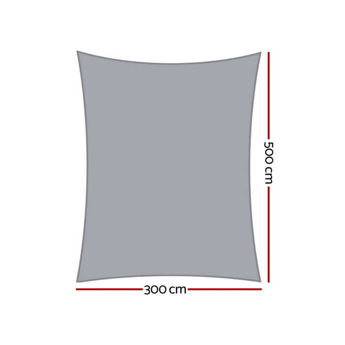 Waterproof Shade Sail Shade Cloth Rectangle Canopy 3X5M