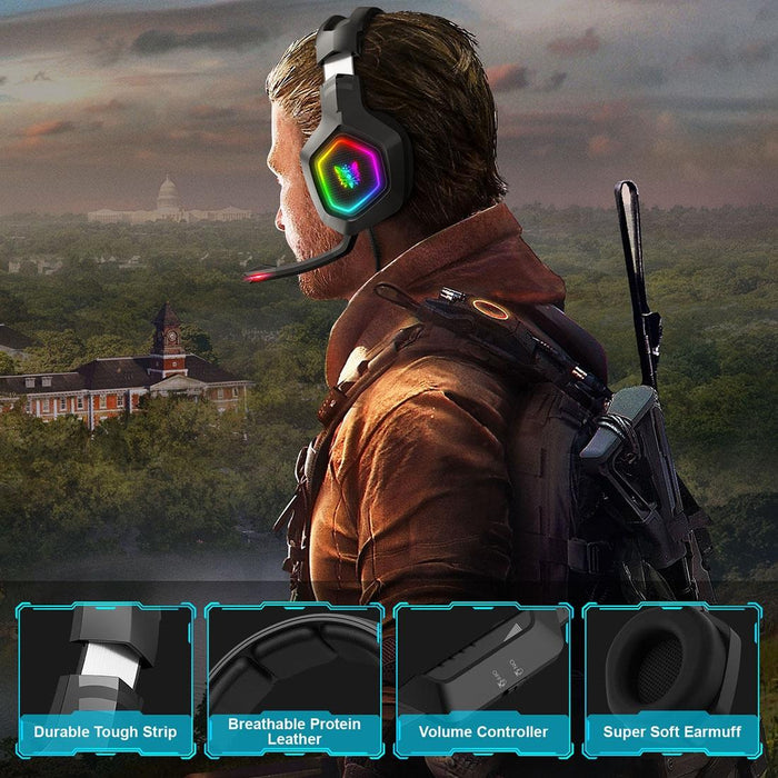 Rgb Led Gaming Headset With Wired Connection