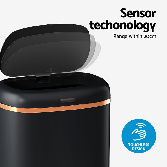 38L Motion Sensor Bin Rubbish Automatic Black