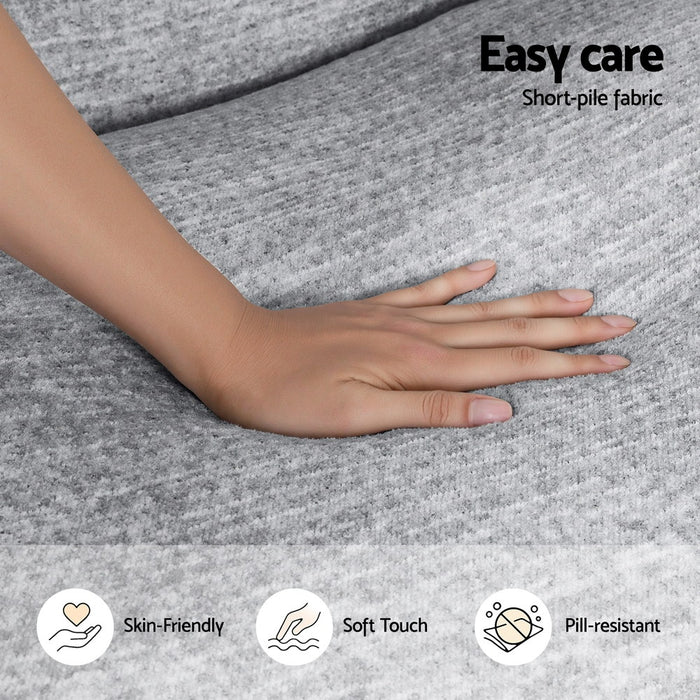 2 Seater Sofa Modular Sectional Sofas Couch Bed No Assembly Living Room Grey