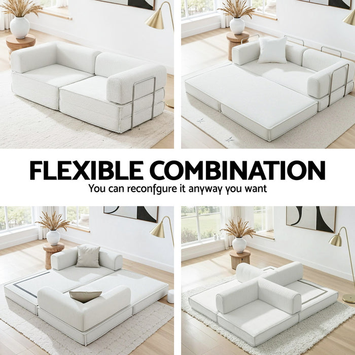 Convertible Folding Sofa Bed Beign